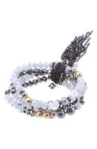 Women's Nakamol Design Crystal & Freshwater Pearl Stretch Bracelet