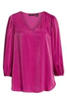 Women's Halogen Blouson Sleeve Crepe Blouse - Purple