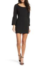 Women's French Connection Whisper Ruth Bell Sleeve Sheath Dress - Black