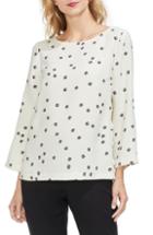 Women's Vince Camuto Re-set Ditsy Side Button Top, Size - Ivory