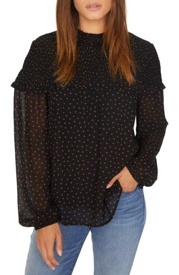 Women's Sanctuary Bria Smocked Blouse - Black
