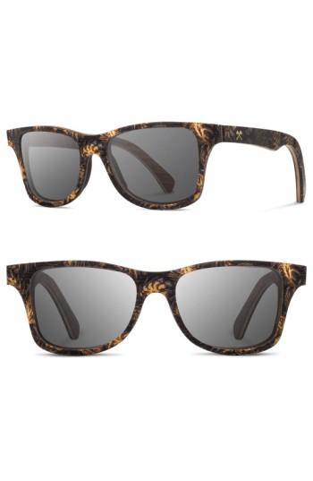 Men's Shwood Canby 55mm Polarized Pine Cone & Wood Sunglasses - Pinecone/ Grey