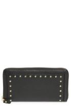 Women's Cole Haan Cassidy Leather Rfid Continental Zip Wallet - Black