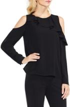 Women's Vince Camuto Ruffle Cold Shoulder Top, Size - Black