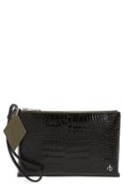 Rag & Bone Croc Embossed Leather Wristlet -
