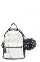 Like Dreams Remy Marble Print Faux Leather Mini Backpack -