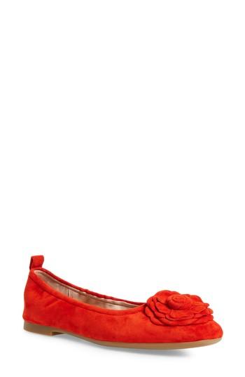 Women's Taryn Rose Rosalyn Ballet Flat .5 M - Orange