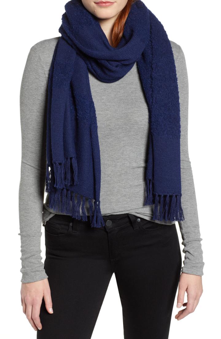 Women's Lamini Hudson Baby Alpaca Scarf, Size - Blue