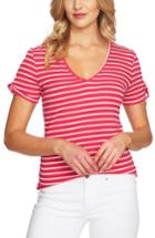 Women's Cece Stripe Rib Knit Top - Pink