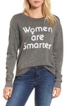 Women's Junk Food Women Are Smarter Sweatshirt - Grey