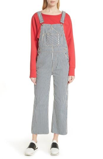 Women's Rag & Bone/jean Patched Dungarees - Blue