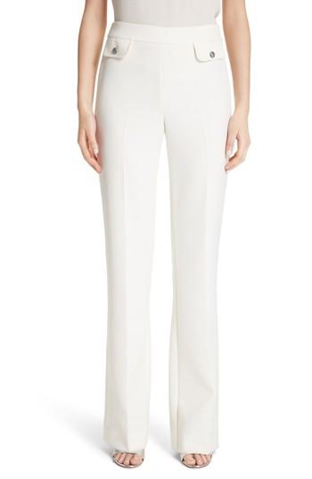 Women's St. John Collection Bella Double Weave Pants - Ivory