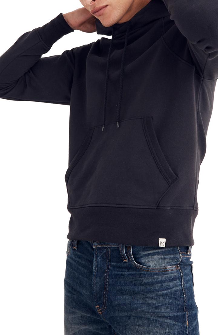 Men's Madewell Cotton Hoodie, Size - Black