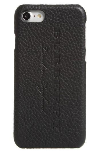 Burberry Leather Iphone 7 Case - Black