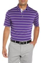 Men's Bobby Jones Ferry Stripe Classic Fit Golf Polo - Purple