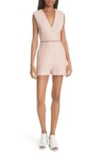 Women's Sandro Back Tie Romper Us / 34 Fr - Pink