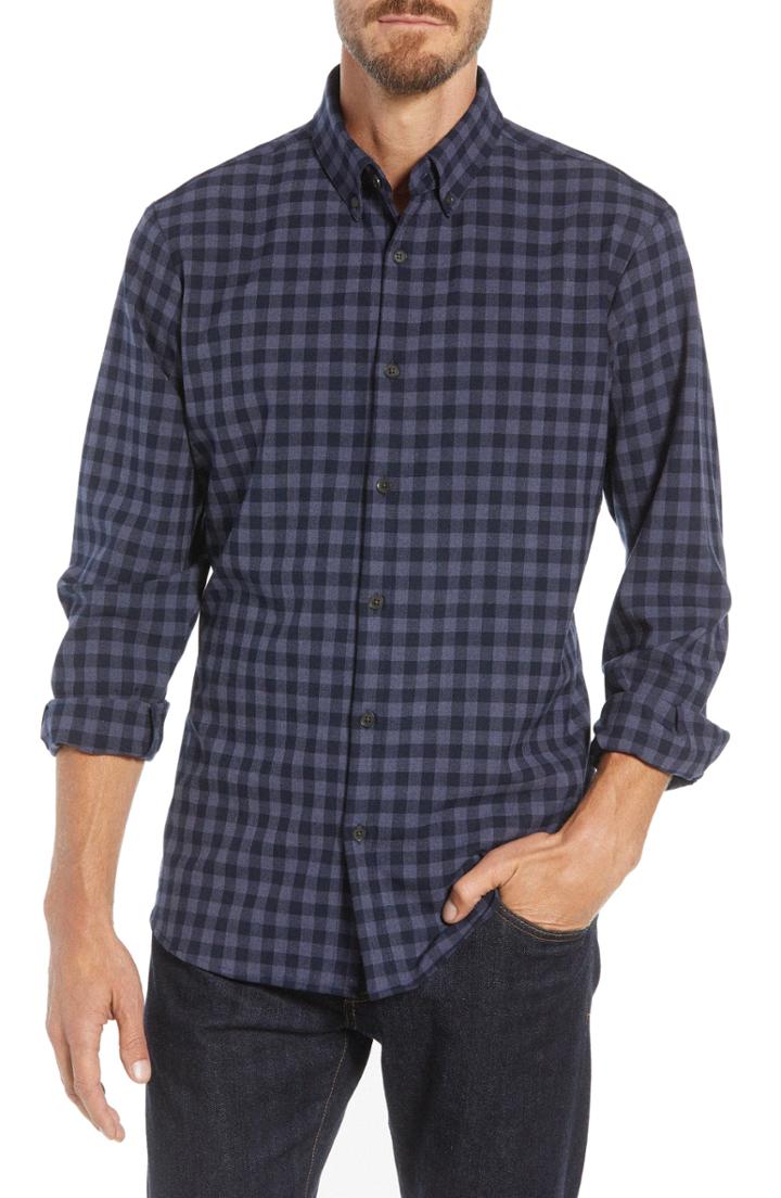 Men's Mizzen+main Palmetto Slim Fit Sport Shirt, Size - Blue