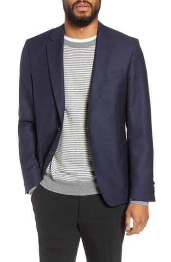 Men's Boss Nobis Trim Fit Wool Blazer S - Blue