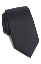 Men's Boss Micro Dot Silk Tie, Size - Blue