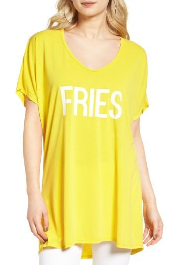 Women's Show Me Your Mumu Benji - Fries Tunic Tee - Yellow