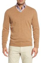 Men's John W. Nordstrom Cashmere V-neck Sweater, Size - Brown
