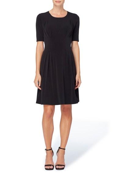 Women's Catherine Catherine Malandrino Jonni Pleat Jersey Fit & Flare Dress