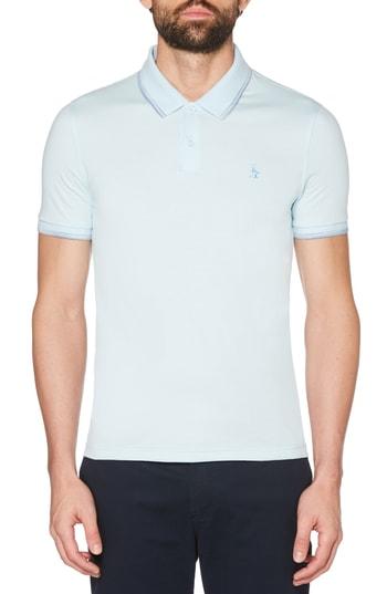 Men's Original Penguin Space Dye Tipped Polo - Blue