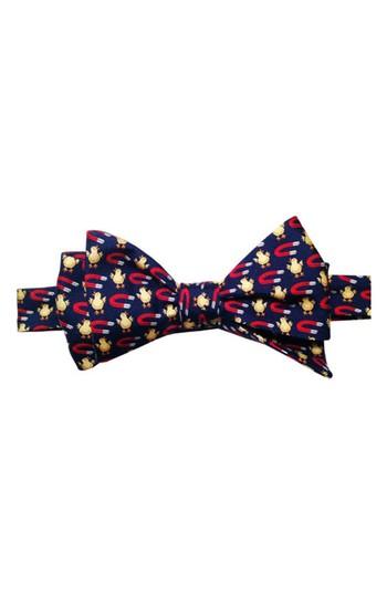 Men's Lazyjack Chick Magnet Silk Bow Tie, Size - Blue
