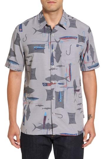 Men's Jack O'neill Hook And Line Print Camp Shirt