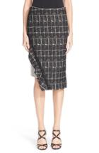 Women's Jonathan Simkhai Asymmetrical Ruffle Pencil Skirt