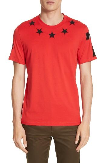 Men's Givenchy Cuban Fit Star 74 T-shirt - Red