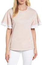 Women's Halogen Tiered Bell Sleeve Sweatshirt - Pink