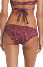 Women's Leith Reversible Hipster Bikini Bottoms - Burgundy