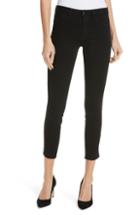 Women's L'agence Margot Tuxedo Stripe Crop Skinny Jeans - Black