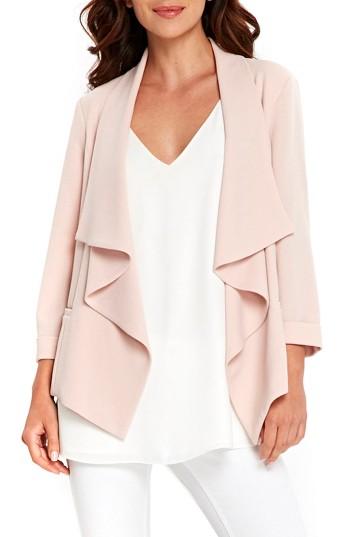 Women's Wallis Daisy Crepe Waterfall Jacket Us / 10 Uk - Coral