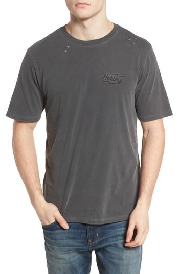 Men's Hurley Bolts Destroyed Grind T-shirt - Grey