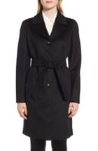 Women's Max Mara Sarzan Belted Wool Coat - Black