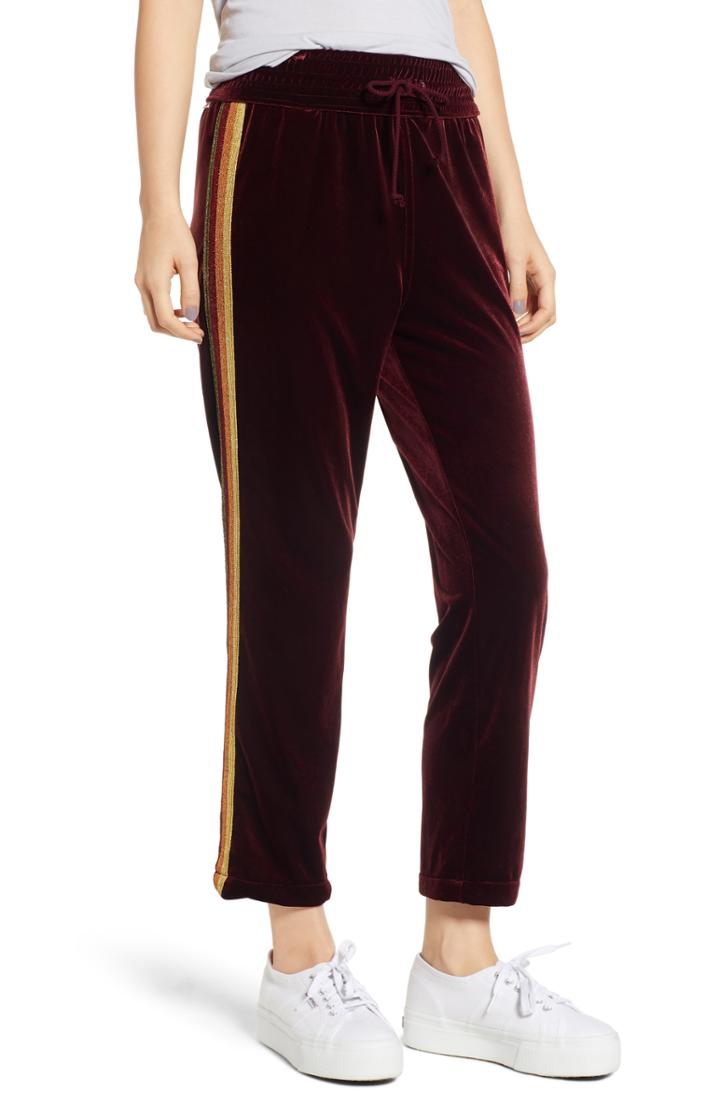 Women's Mother The Lounger Velvet Ankle Pants