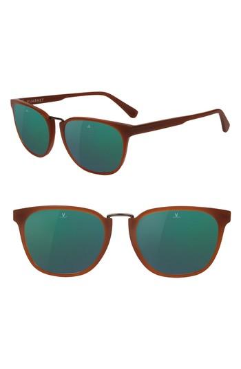 Men's Vuarnet Cable Car 54mm Sunglasses - Cognac / Grey Green Flash