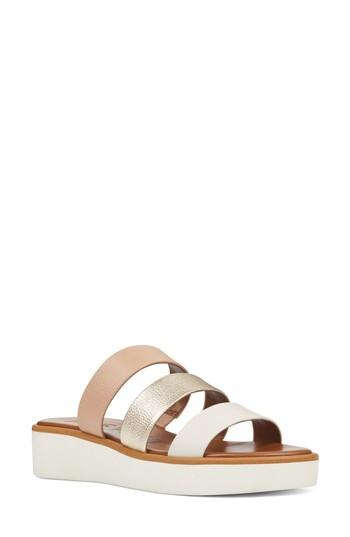 Women's Nine West Zoili Platform Slide Sandal M - Beige