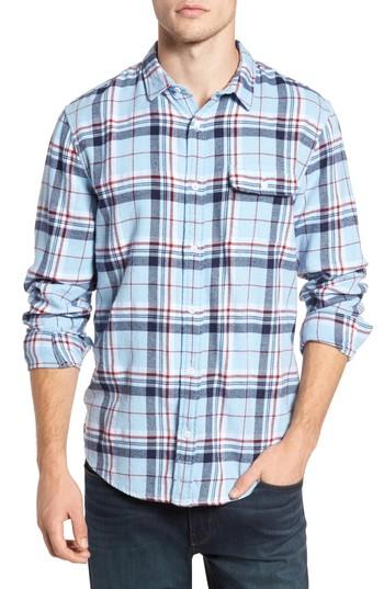 Men's 1901 Brushed Flannel Sport Shirt, Size - Blue