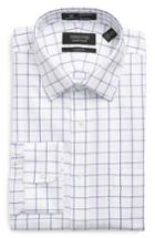 Men's Nordstrom Men's Shop Smartcare(tm) Classic Fit Check Dress Shirt .5 32 - White