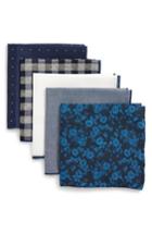 Men's The Tie Bar 5-pack Pocket Squares, Size - Blue