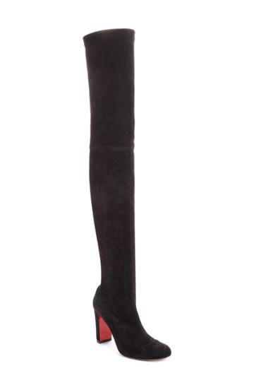 Women's Christian Louboutin Kiss Me Gena Over The Knee Boot Us / 37eu - Black
