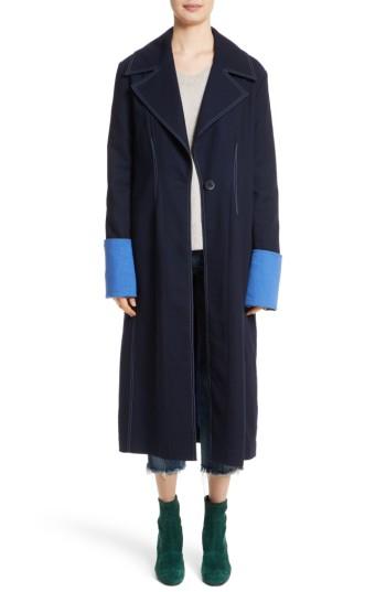 Women's Colovos Contrast Cuff Wool Coat