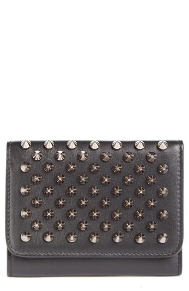 Women's Christian Louboutin Macaron Leather French Wallet -