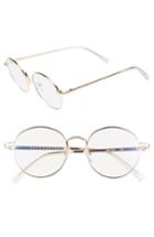 Women's Quay Australia I See You 51mm Round Fashion Glasses - Gold/ Clear