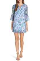 Women's Lilly Pulitzer Elenora Silk Dress, Size - Blue