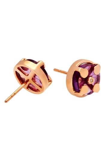 Women's Conges Peace Of Mind Amethyst Stud Earrings