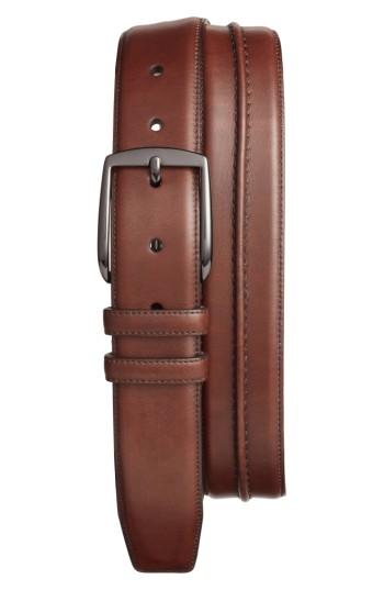 Men's Mezlan Naxos Leather Belt - Brown